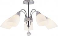 ВІТРИНА! Люстра стельова Strotskis Ellene 5x40 Вт E27 білий/хром 30149/5