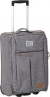 Чемодан серый на колесах 44х22х66 см