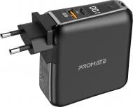 Внешний аккумулятор (Powerbank) Promate PowerPack-PD20 15000 m/Ah black (powerpack-pd20.black) USB-А QC 3.0, USB-C PD 20W, встроенные USB-C+Lightning коннекторы