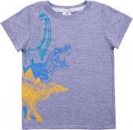 Футболка для мальчиков Luna Kids с принтом T-Rex р.110 серый меланж Футболка для мальчиков Luna Kids с принтом T-Rex р.110 серый меланж