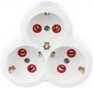 Трійник Mutlusan із заземленням 3 гн. білий