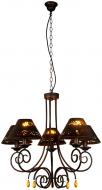 Люстра подвесная Victoria Lighting 5xE27 золотисто-коричневый Jasmine/PL5 brown gold
