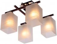 Люстра потолочная Victoria Lighting 4xE27 венге Wind/PL4