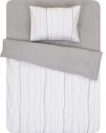 Комплект постільної білизни Білтекс STRIPES підлітковий біло-сірий