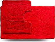 Набір килимків Dariana Стандарт 60x100 + 60x50 Листок червоний