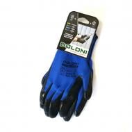 Рукавички Doloni 4198 1/2 сині з покриттям латекс XL (10) 10005