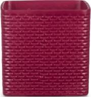 Кашпо керамічне Scheurich Modern Cube квадратний 1,3 л бургунді