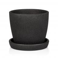 Горщик керамічний Shynkar&KO Сонет перлина круглий 4 л чорний