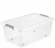 Ящик для зберігання Keeeper прозорий LEO 37 л на колiщатах 240x380x590 мм