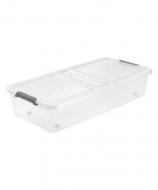 Ящик для зберігання Keeeper прозорий пiдлiжковий LEO 33 л на колiщатах з двосторонньою кришкою 160x380x770 мм