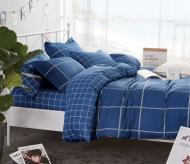 Комплект постільної білизни Navy check 2.0 синій в клітинку La Nuit