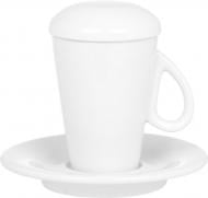 Чашка з блюдцем і кришкою Alt Porcelain Horeca 150 мл (F2775+F2776)