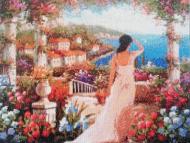 Набор для творчества со стразами на подрамнике Мечтательница 40x50 см (У) GoToArt