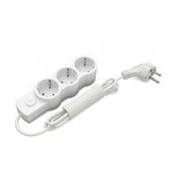 Подовжувач Electrum з вимикачем із заземленням 3 гн. білий 5 м C-ES-1544