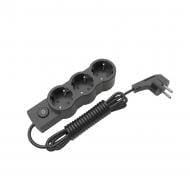 Подовжувач Electrum з вимикачем із заземленням 3 гн. чорний 3 м C-ES-1545