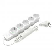 Подовжувач Electrum із заземленням 5 гн. білий 5 м C-ES-1547