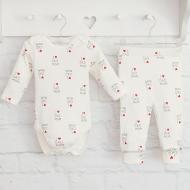 Комплект детской одежды Blanka Люблю маму папа бежевый р.68 110262