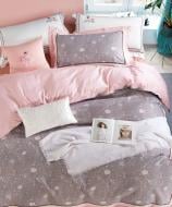 Комплект постельного белья Pink Mood семейный розовый с серым La Nuit