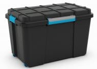 Контейнер для хранения Curver 241508 черный/голубой Scuba Box 110 л на колесах 460x740x450 мм