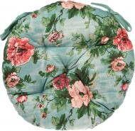 Подушка на стул Розы бирюза d40 см La Nuit