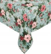 Скатерть Розы-бирюза 140x220 см бирюзовый La Nuit