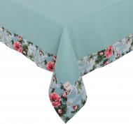 Скатертина Троянди-бірюза із кантом 140x220 см La Nuit
