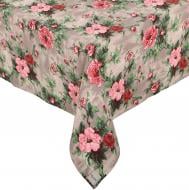 Скатерть Розы-Какао 140x120 см коричневый La Nuit