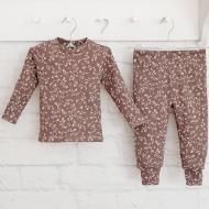 Комплект детской одежды Blanka Цветочки коричневый р.80 110281