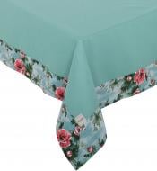 Скатерть розы-бирюза с кантом 140x180 см бирюзовый La Nuit