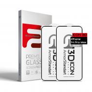 Захисне скло Armorstandart (ARM65335) Icon 3D для iPhone 14 Pro Max Black 2шт