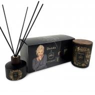 Набір Aroma Home з ароматичної свічки та аромадифузора XMASS BOX "Чорна троянда з пачулі" 150г + 100мл