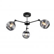 Люстра потолочная WunderLicht Hype 3x60 Вт Е27 черный хром KK5119-43