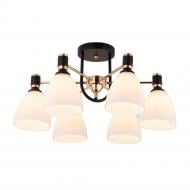 Люстра потолочная WunderLicht Lounge 6x60 Вт Е27 черный с золотом KK5161-46