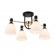 Люстра стельова WunderLicht Lounge 4x60 Вт Е27 чорний із золотом KK5161-44