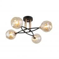 Люстра потолочная WunderLicht Vita 4x60 Вт Е27 черный с золотом KK2518-44