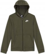 Толстовка Nike B NSW FT CLUB FZ DD1698-326 оливковый