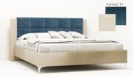 Кровать Green Sofa Мичиган RAL 1013 бежевый + Лагуна 37 темно - синий 120x200 см