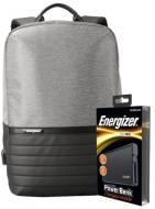 Рюкзак Energizer EPB001 + powerbank UE10004 15.6" grey (EPB001-GY+UE10004)