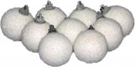 Набор новогодних украшений Девилон мохнатые шары с блестками d 40 мм 9 шт./уп.