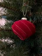 Куля декоративна d 80 мм червоний матовий BOZ2034