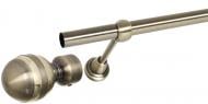 Готовый карниз Gardinia Ally Шар с полосой одинарный d16 мм 200 см античная латунь