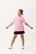 Футболка для девочек Obzor Оверсайз р.140/146 розовый 739