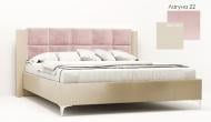Кровать Green Sofa Мичиган RAL 1013 бежевый + Лагуна 22 пудра 180x200 см