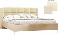 Кровать Green Sofa Мичиган RAL 1013 бежевый + Лагуна 3 бежевый 180x200 см