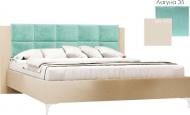 Кровать Green Sofa Мичиган RAL 1013 бежевый + Лагуна 35 голубой 180x200 см