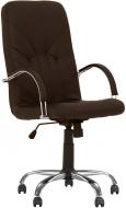 Кресло Nowy Styl Manager Steel Chrome (Comfort) Eco-31 темно-коричневый