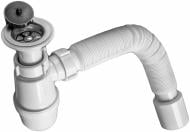 Сифон для умывальника SoloPlast "Тюльпан" Т-0115 (Выпуск с металлической сеткой)