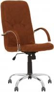 Кресло Nowy Styl Manager Steel Chrome (Comfort) Eco-21 светло-коричневый