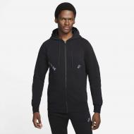 Толстовка Nike M NSW AIR MAX FLC FZ HOODIE BB DJ5080-010 р. XL черный