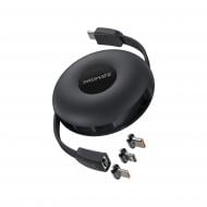 Кабель Promate магнитный Quiver USB-C to USB-C/Lightning/microUSB 1 м 1 м черный (quiver.black)